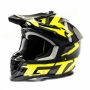 Мотошлем GTX 633 черный/желтый/серый S без визора