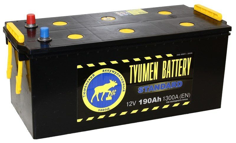 Тюмень 6СТ-190L Standard 6CT190L 190А/ч-12V ст EN1320 конус прямая 518x228x238